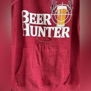 Beer Hunter Men's Red Hoodie